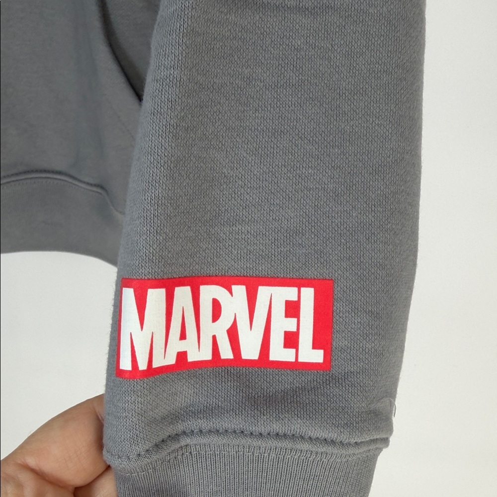 GAP Marvel Charcoal Hoodie with Spider-Man Design - Kids M - Picture 4 of 6